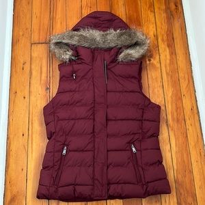 NWT fur lined puffer vest